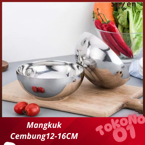Toko.NO1 Baskom/Mangkok Stainless Serbaguna 3 Ukuran/Mangkok Makan Korea