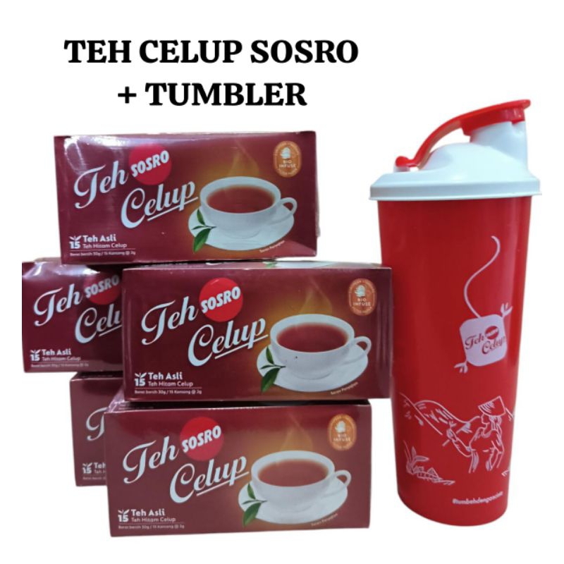 

Teh Sosro Celup + Tumbler / Paket Teh Sosro / Teh Celup Sosro