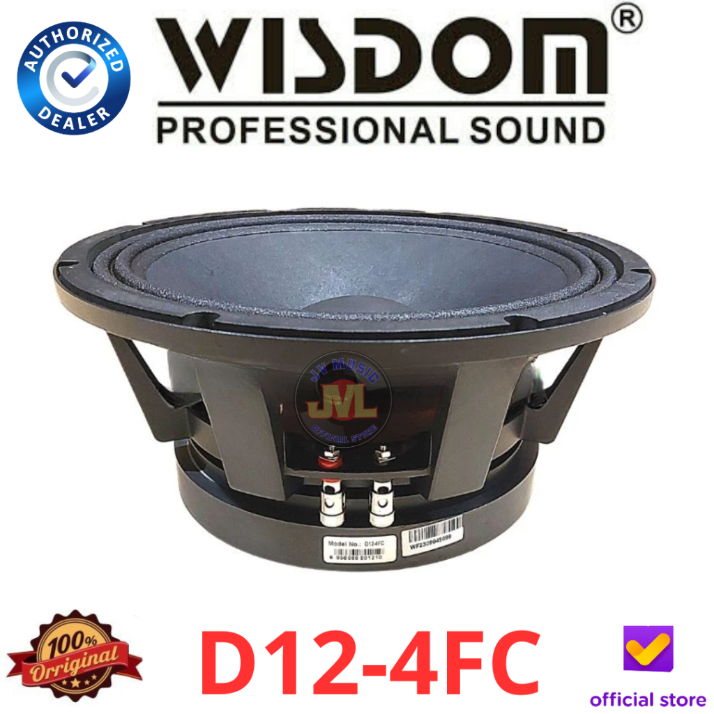 Wisdom D124FC Speaker Component Wisdom D12-4FC 12-Inch Komponen Speaker