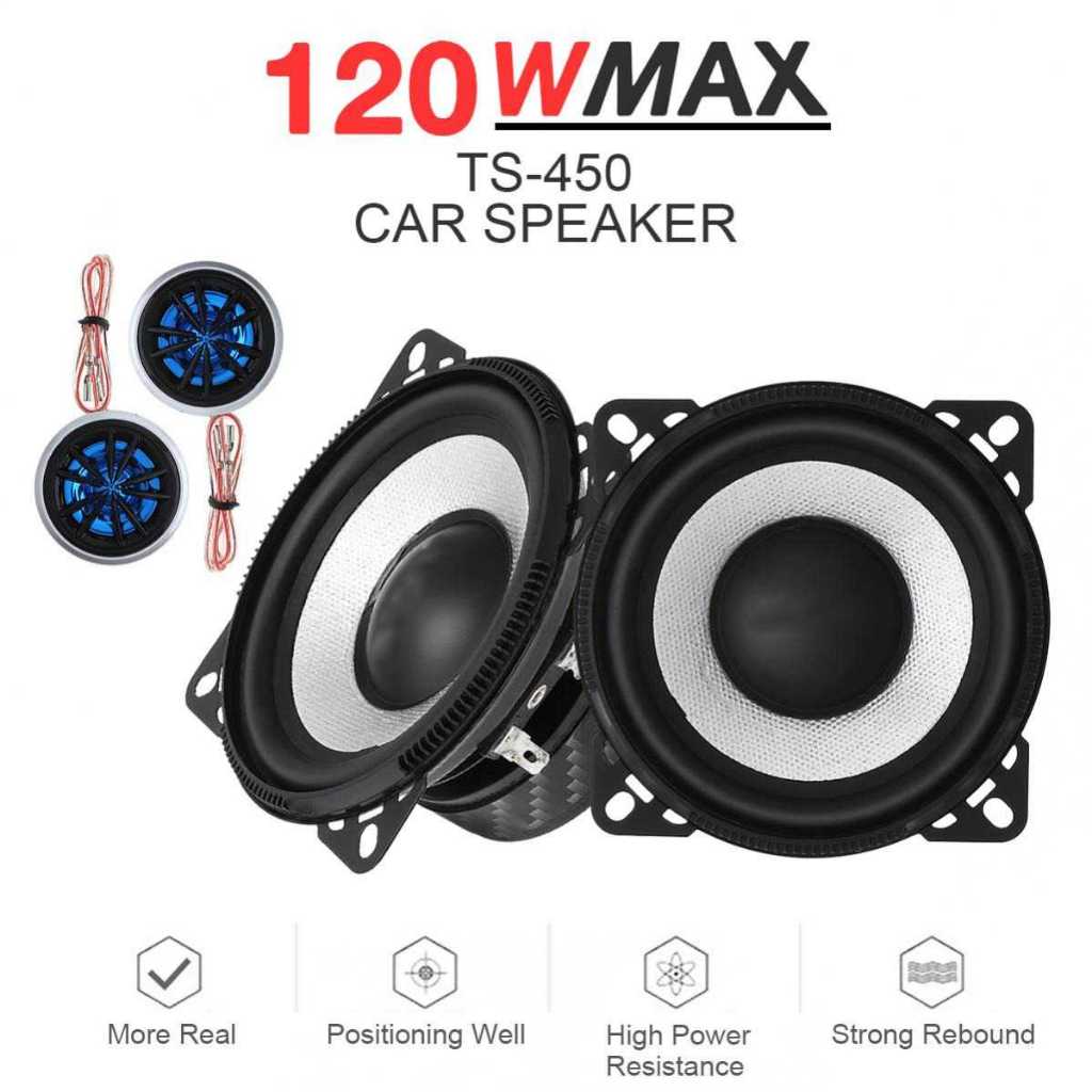 Speaker Tweeter Mobil 4 Inch HiFi Crossover 120W