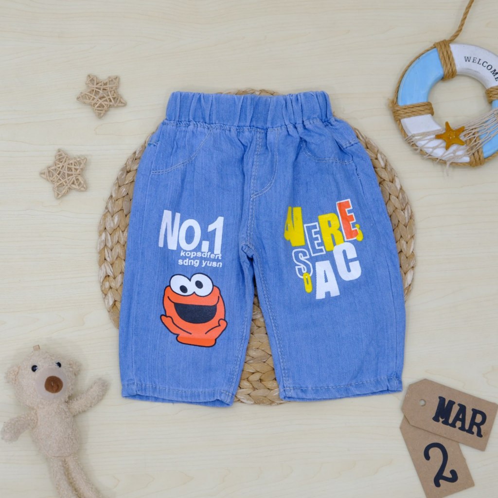 3 - 6 TAHUN Celana Denim Anak Laki-Laki 3/4 / Celana Denim Formal Import / Pants Boy Versace Into Yo