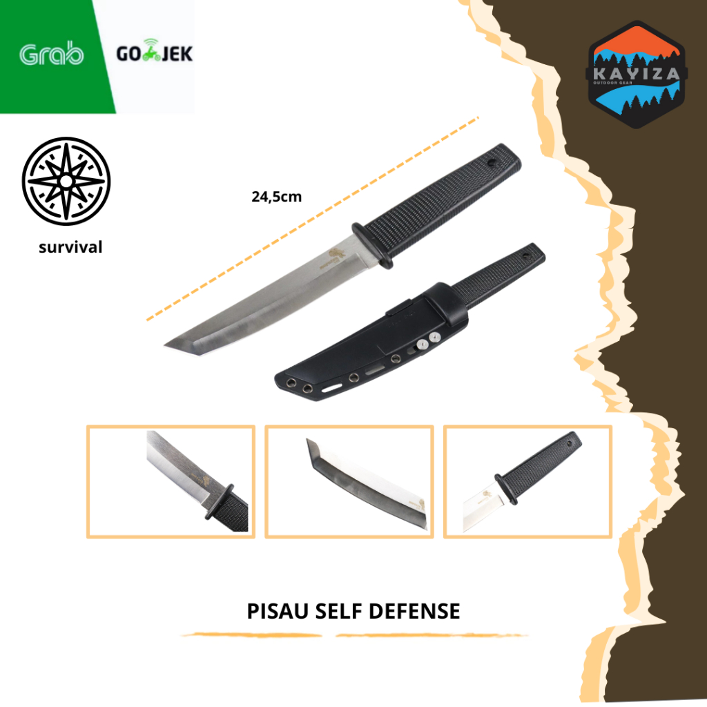 [COD]Pisau kobun self defense knife survival tool coldsteel straight - alat potong survival outdoor