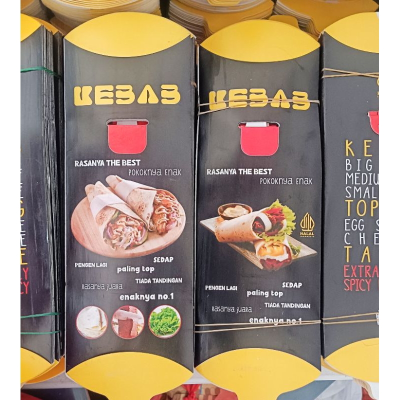 

Dus Bungkus Kantong Wadah Kemasan Kebab Murah Hitam +Tarikan