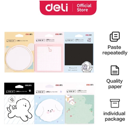 

Deli Sticky Notes Berwarna Dengan Motif Hewan Lucu 30/40 Lembar 2155X 2156X