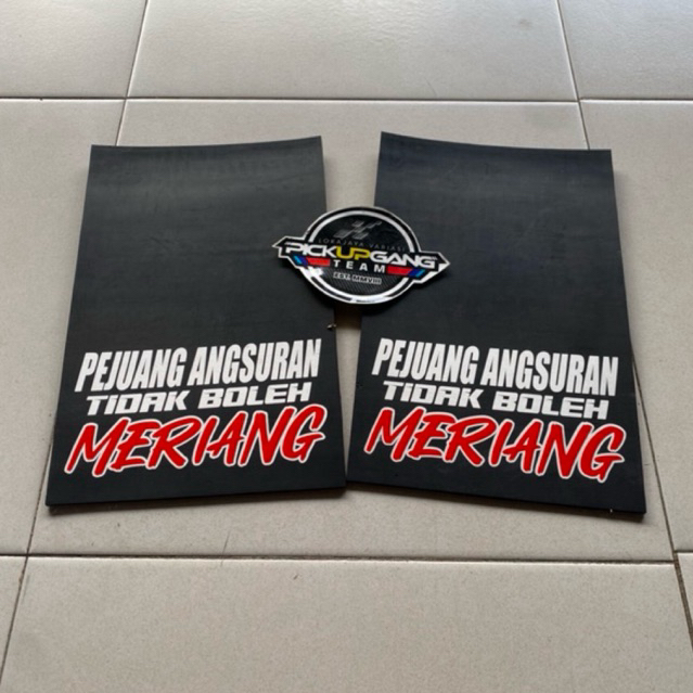 JUAL KARPET LUMPUR VARIASI PICK-UP PENAHAN LUMPUR KEPET EBEK KARET LUMPUR DAN STICKER UKURAN L300