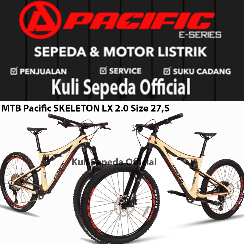 PROMO SEPEDA MTB PACIFIC SKELETON LX 2.0 Ukuran 27,5 Shimano Deore SLX M7100 12 SPEED