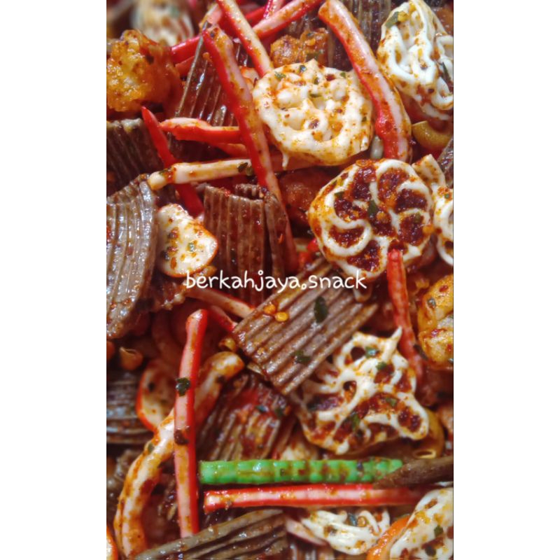 

seblak mix 100 grm seblak campur bantet seblak kering campur pedas daun jeruk