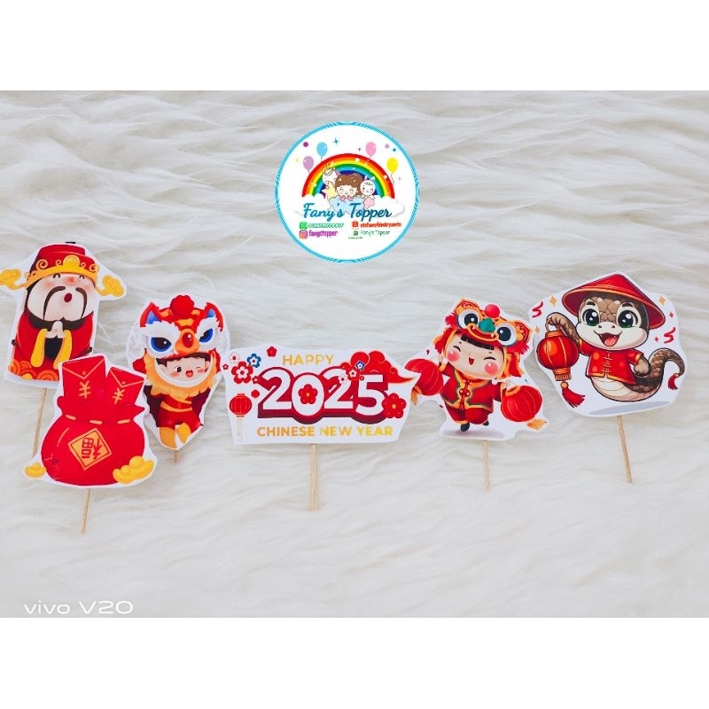 Topper Imlek Topper Chinese New year topper gong xi fa cai