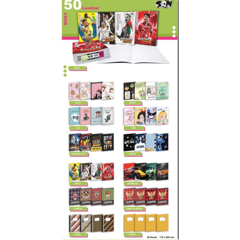 

BUKU TULIS BOXY SON 50 LEMBAR (10 BUKU)