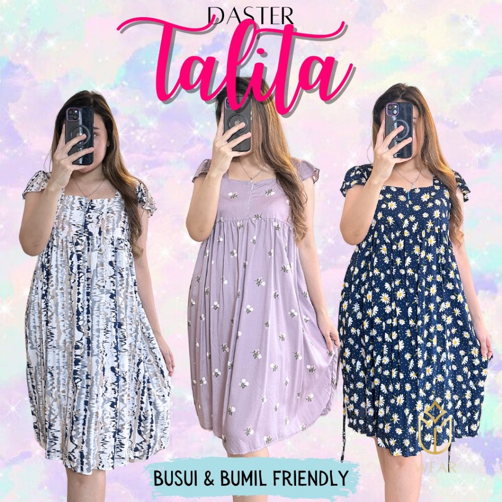 Daster Talita Rayon Premium Viral Busui Jumbo / Dress Santai Wanita