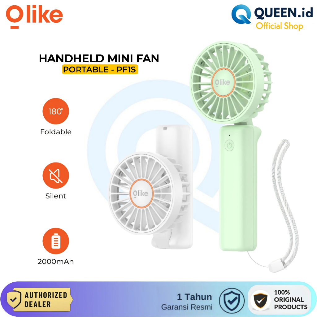 Olike PF1S Portable Foldable Mini Fan 2000mAh Kipas Angin Genggam Lipat Handheld - PF1S