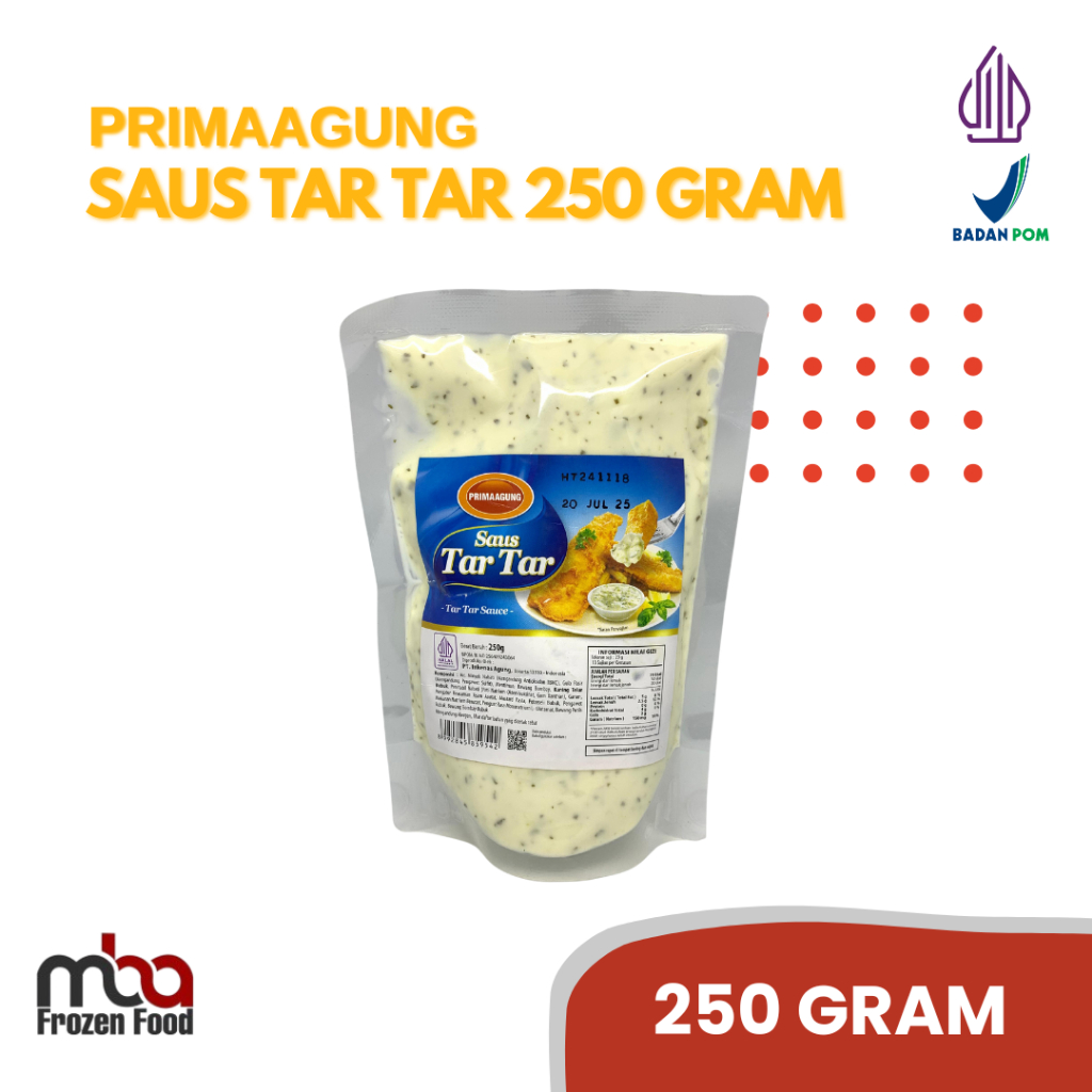 

Primaagung Saus Tartar 500 / 250 Gram /Saos /Topping /Dressing / /Mayo /Saus /Dressing /Salad /Bakaran /Sate /Topping /Mayonnaise /Cocolan /Saos /Bumbu /Masakan