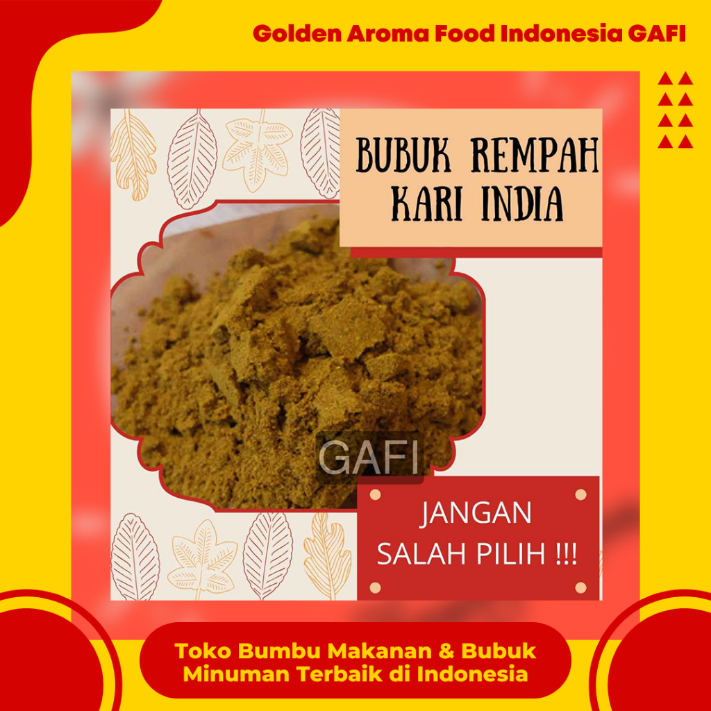 

GAFI Food Bubuk Kari India 1 Kg Serbuk Kari India Bumbu Curry India 1Kg Enak Murah Lezat Halal