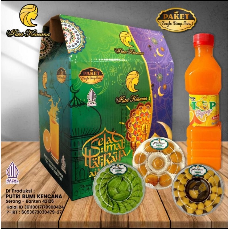 

Kue Paket Lebaran Putri kencana 3 toples 1 syrup/kue paket