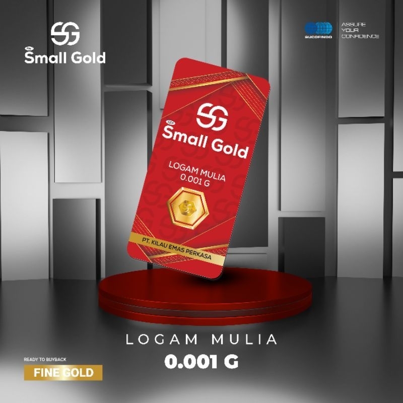 SMALLGOLD Emas 0.001gram Logam Mulia ECO Pack MiniGold Asli Babygold Baby gold Microgram minigram em