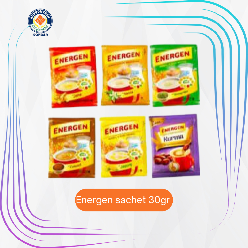 

ENERGEN SACHET 30GR 1 BUNGKUS ATAU 1 PC KURMA VANILLA JAHE COKELAT JAGUNG