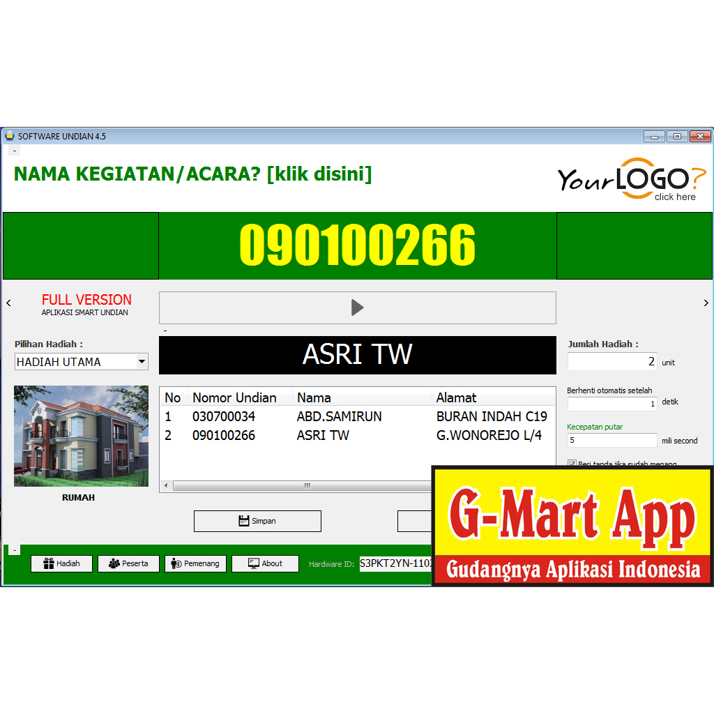 Jual Software Undian Berhadiah