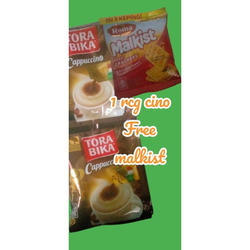 

kopi Torabika Cappucino 10 renceng free malkist 1 pcs