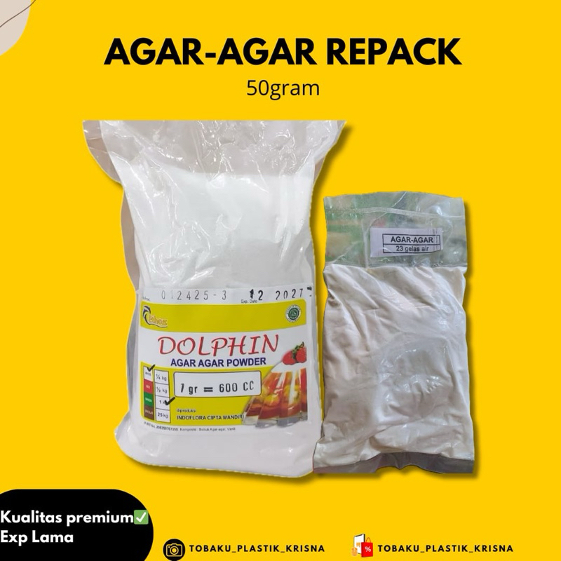 

AGAR-AGAR POWDER DOLPHIN REPACK 50gram