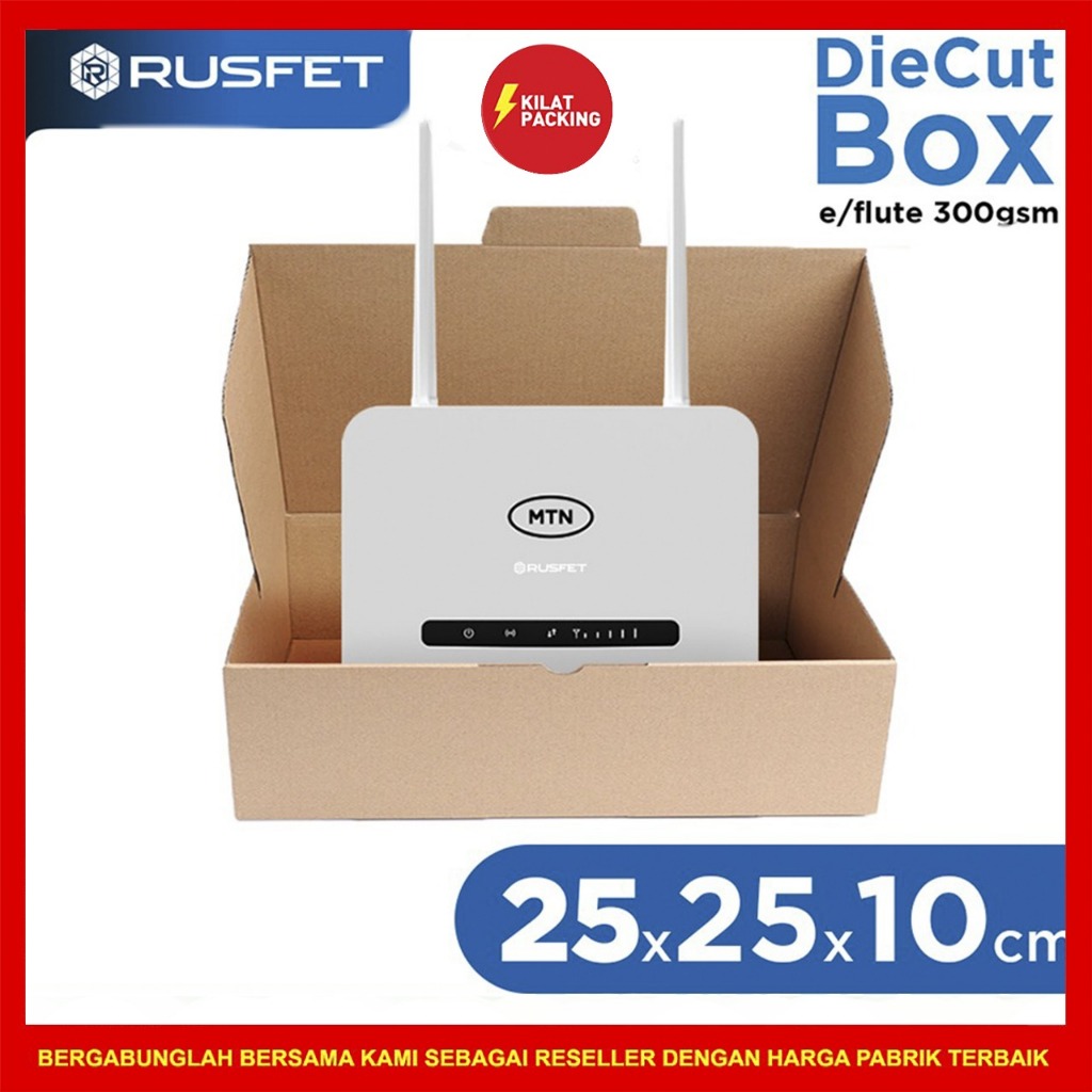 

Kardus Box Diecut Kardus Packing Kotak Box Kartun Dus Polos Satuan Rusfet 25x25x10 cm