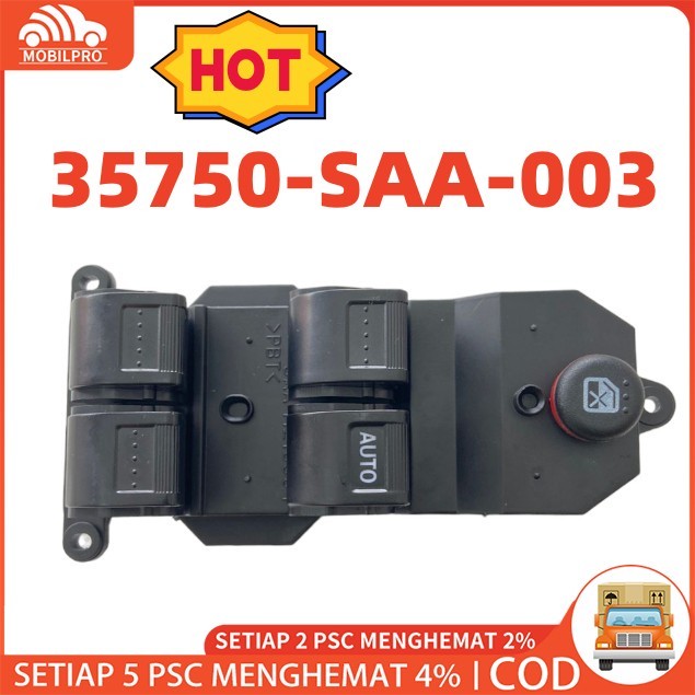 Saklar Switch Tombol Induk Power Window Crv Gen2 2002 2003 2004