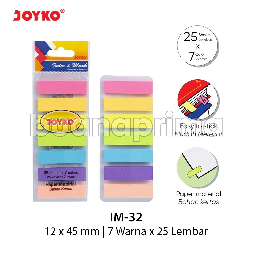 

Sticky Notes Kertas Joyko IM-32 Penanda Index Post Memo Stick It Note