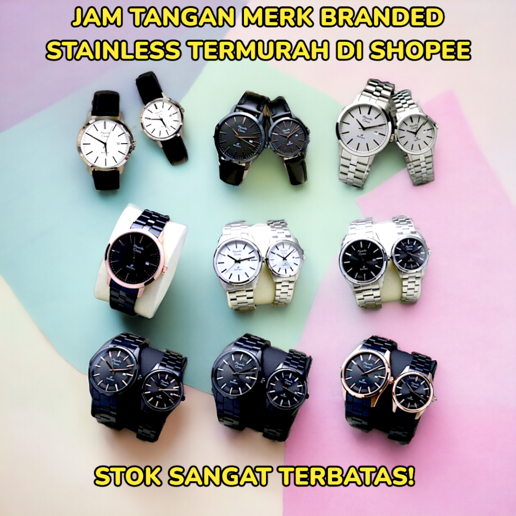 Jam Tangan Pria Anti Air Rantai Stainless Steel Water Resistant - Jam Tangan Swis Army ALBA Unisex