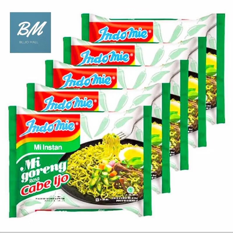 

5 pcs indomie goreng rasa cabe ijo