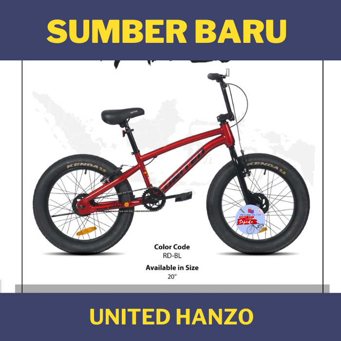 Sepeda Anak Bmx United Hanzo 20" New Promo