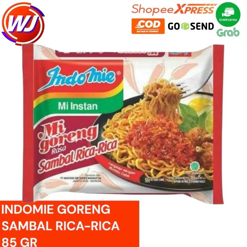 

5 pcs indomie goreng rasa sambal rica rica
