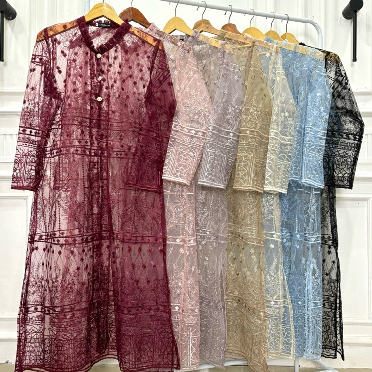 Stok terbatas GAIA Outer Brukat Kondangan Wanita Tile Sapto Panjang