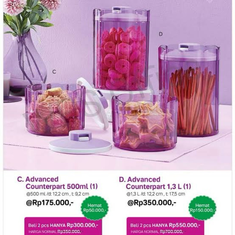 NEW // Toples kristal premier/ advance/ CP TUPPERWARE