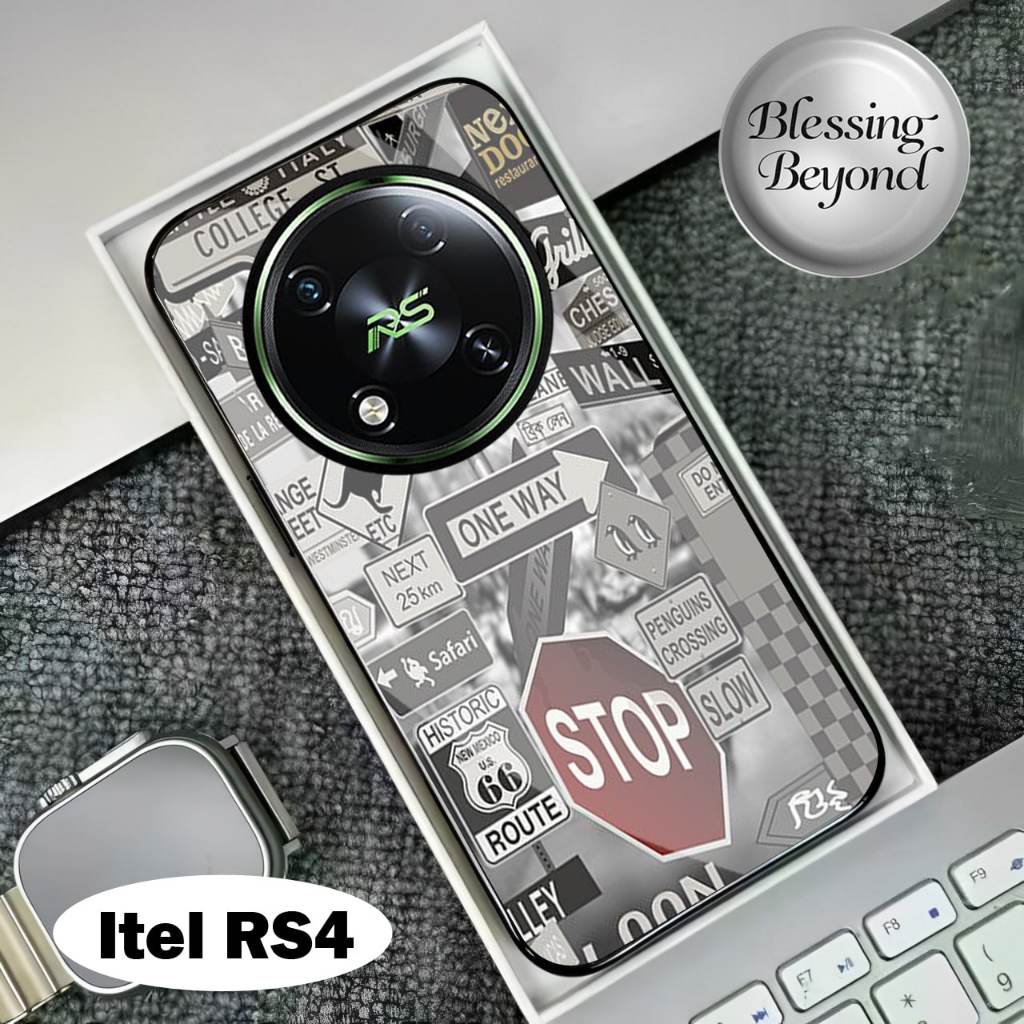 [BSC-111] Softcase Glass Kaca Akrilik Itel RS4 - Kesing Itel RS4 - Case Handphone Itel RS4 - Case It