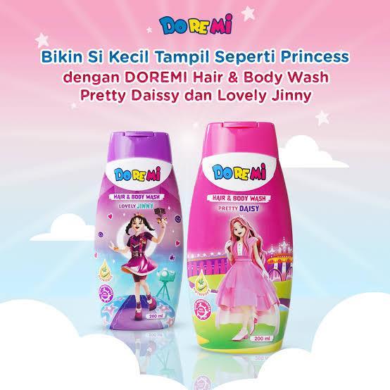 Doremi hair & Body Wash Kemasan 200 ml - Sabun Mandi Anak - Mengandung Vitamin - Lembut Dikulit