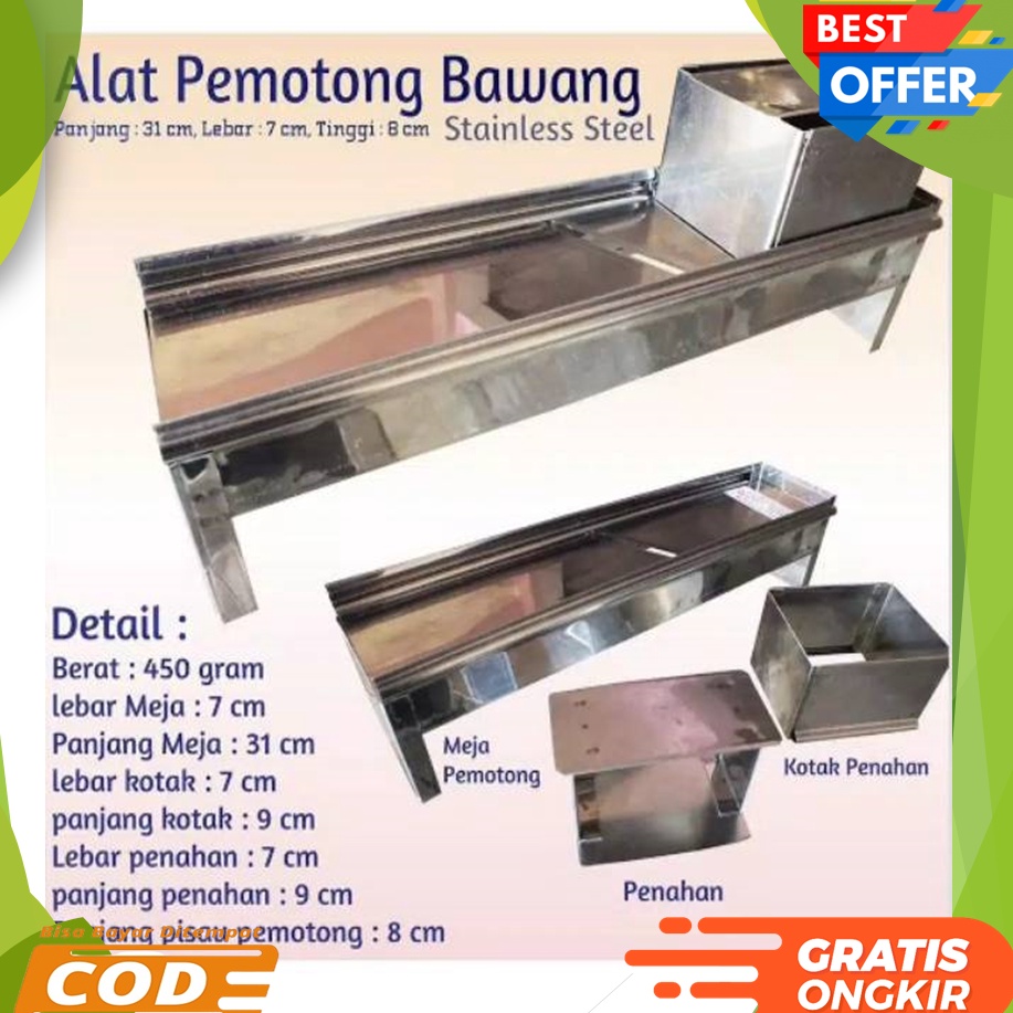 Bagus Dipakai Alat Pengiris Bawang Stainless Tajam Perajang Singkong Serbaguna Stainless Pemotong Sa
