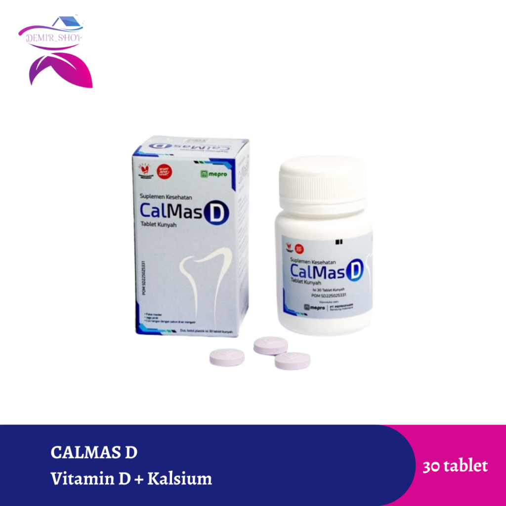 CalMas D Tablet Kunyah Vitamin D + Kalsium