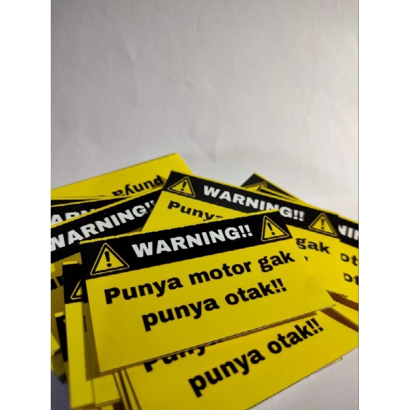 

stiker punya motor gapunya otak