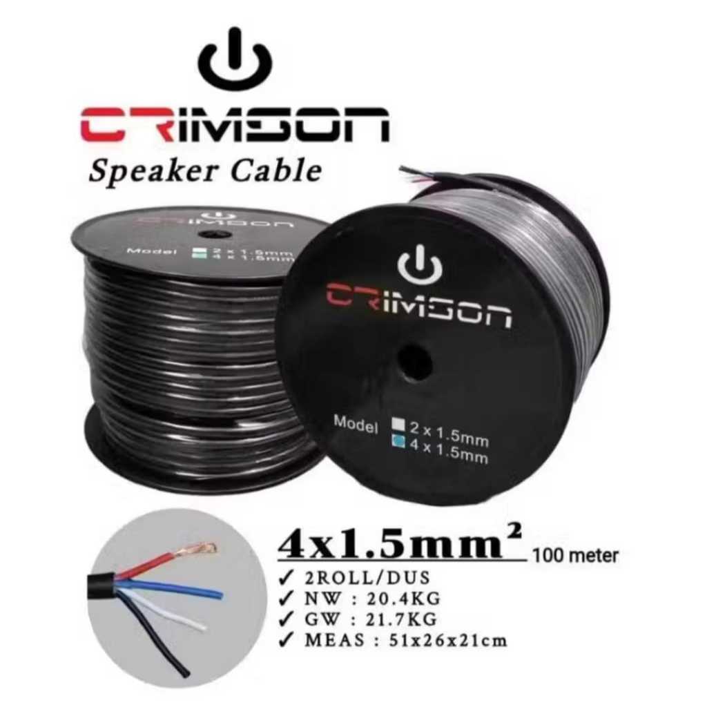 Kabel speaker 4x1,5 isi 4 Crimson harga 1meter