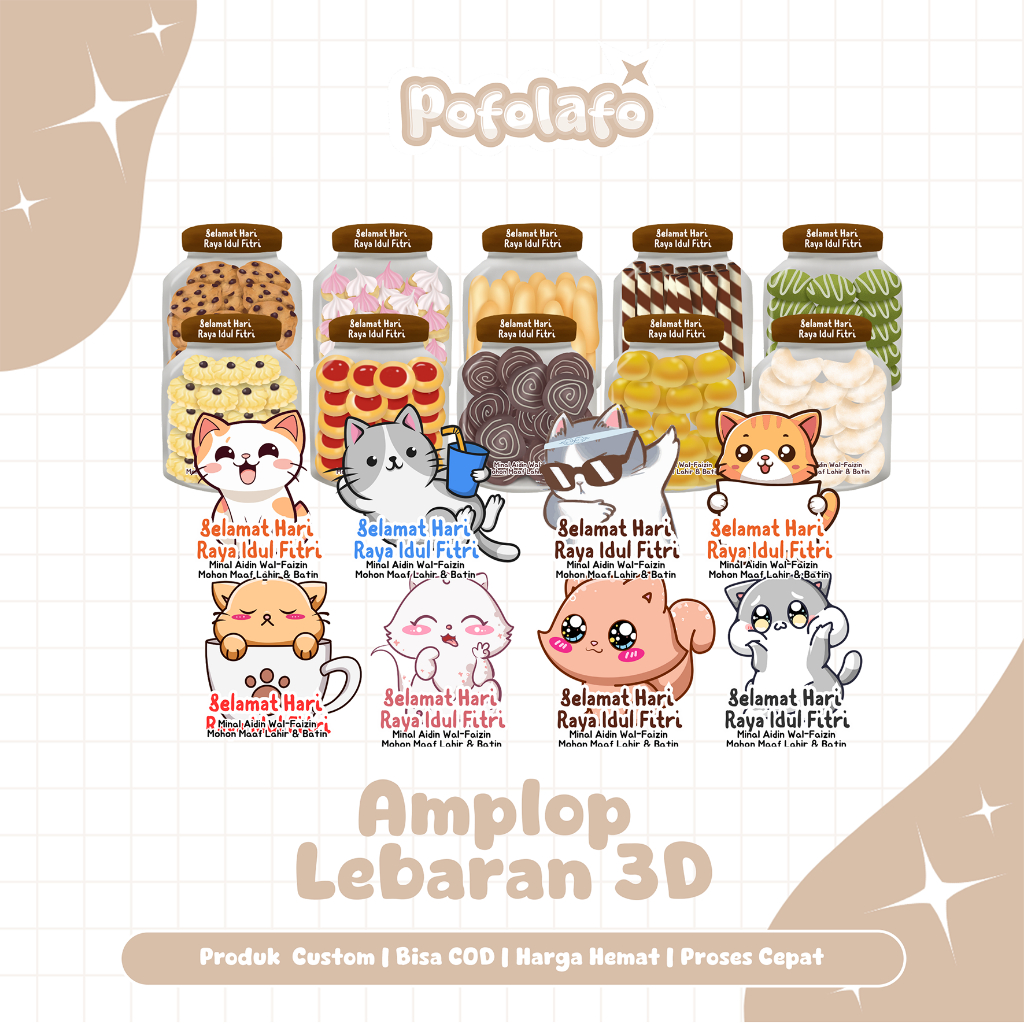 

AMPLOP LEBARAN 3D AMPLOP LEBARAN UNIK AMPLOP LEBARAN KUE KERING AMPLOP LEBARAN KUCING