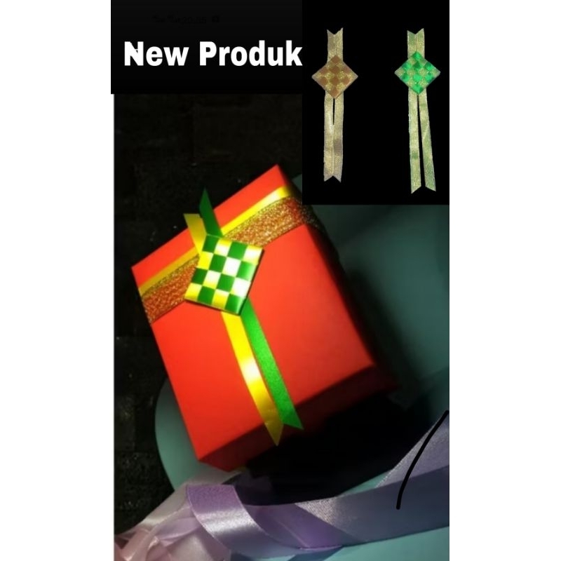 

ketupat ribbon | ketupat pita | hiasan lebaran | Parcel | hiasan ketupat idul fitri