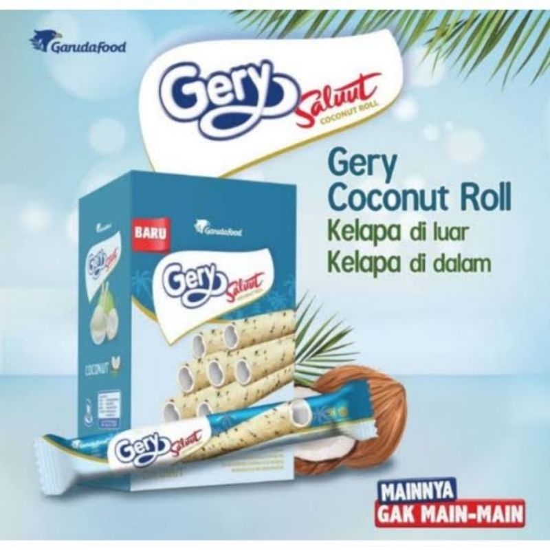 

Gery Saluut Coconut Wafer Roll Sekotak isi 24 Pcs