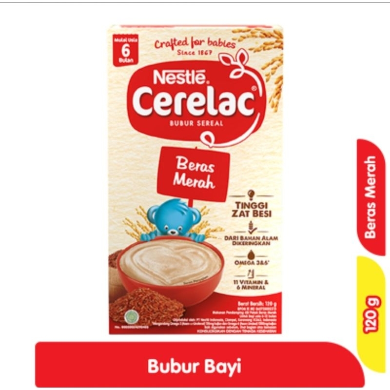 Nestle Cerelac Bubur Bayi Sereal Beras Merah 120 g