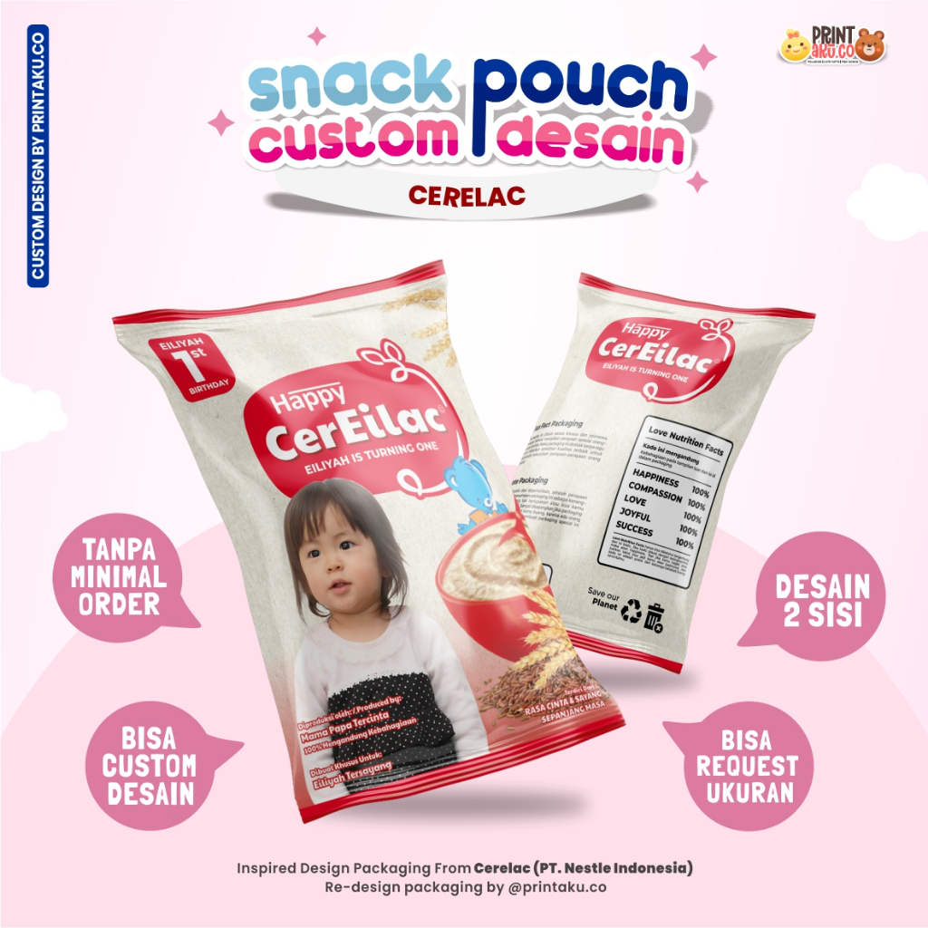 

Bungkus Kado Custom | Snack Custom Foto Teks Bungkus Kado Pouch Jumbo | Series Cerelac
