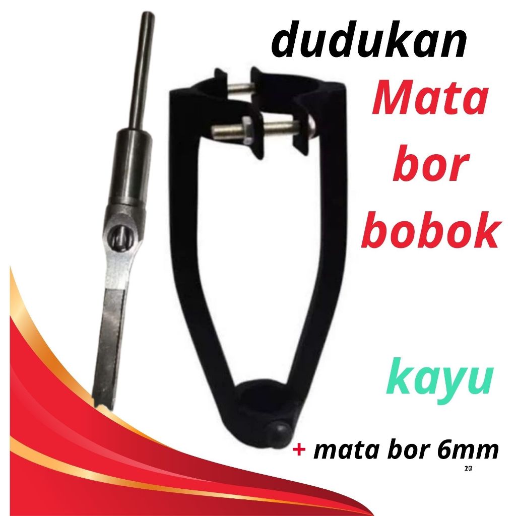 ADAPTOR BOR PAHAT KAYU,DENGAN MATA BOR 6MM