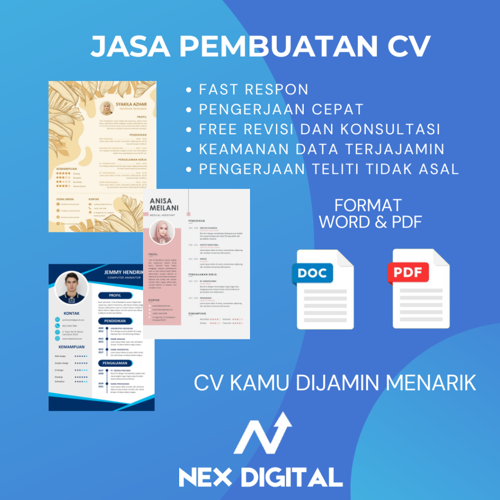 Jasa Pembuatan CV Jasa Desain CV Jasa CV Surat Lamaran Kerja
