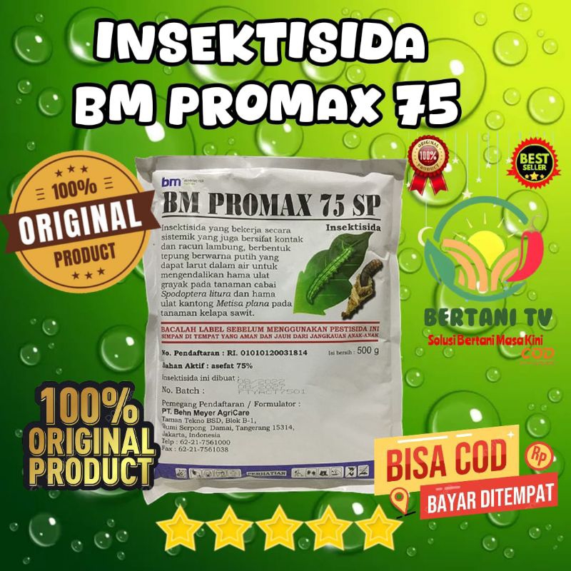 Insectisida Bm Promax 75 sp,kmsn 500gr . BM Promax adalah insektisida yang berfungsi untuk mengendal