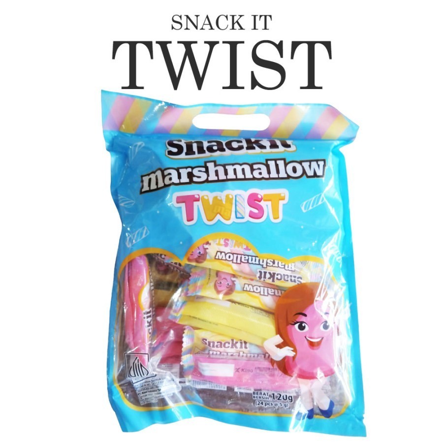 

SNACK IT MARSHMALLOW TWIST 120gr(24 pcs x 5 gr)