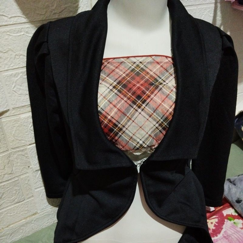 blazer scuba hitam pinguin