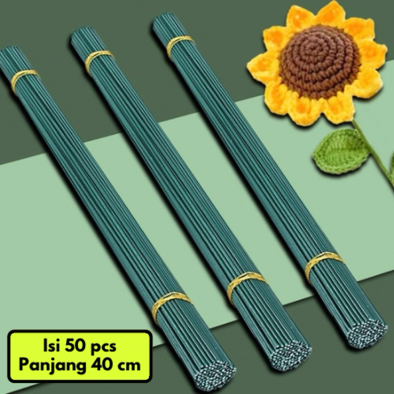 

[50 Pcs] KAWAT BUNGA HIJAU / KAWAT HIJAU / KAWAT BULU BUNGA / KAWAT FLORIST / PERLENGKAPAN FLORIST