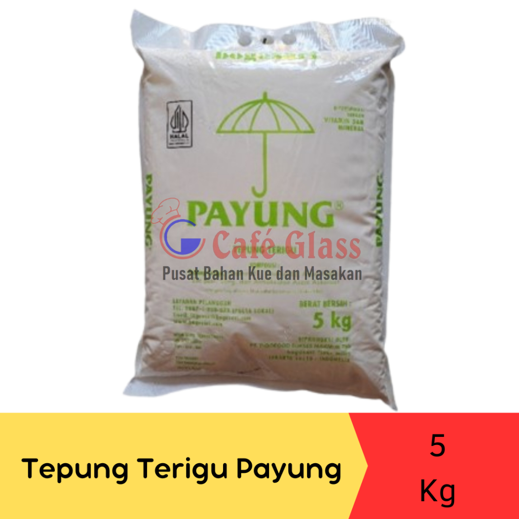 

Tepung Terigu Bogasari Payung 5Kg / Tepung Protein Sedang